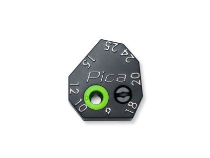 Detail Pica Scriber Block s rozestupy 9, 10, 12, 15, 18, 20, 24 a 25 mm pro rovnoběžné značení.