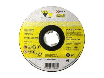 SiaAbrasives | Řezný kotouč na ocel a nerez X-LOCK – rychlé a čisté řezání