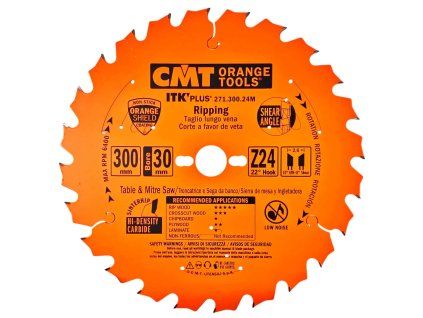 CMT | Ultra tenký pilový kotouč pro podélný řez ø 300/30 mm Z24 WZ/ATB