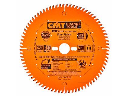 CMT | Ultra tenký pilový kotouč pro příčné řezy - ø250/30 mm Z80 WZ/ATB