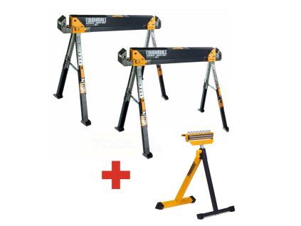 ToughBuilt | C700 1 x pár skládacích stavebních koz + Pachole 3 v 1