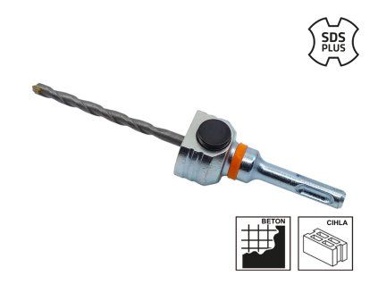 Unašeč Mandrex MX200021SB s upnutím SDS-plus a karbidovým pilotním vrtákem pro vrtání do betonu a cihlového zdiva