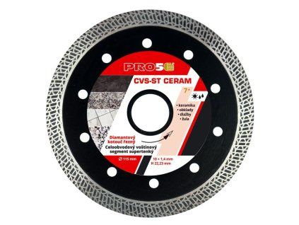 PRO5 | diamantový kotouč na obklady a dlažbu Ø115 mm – jolly hrany