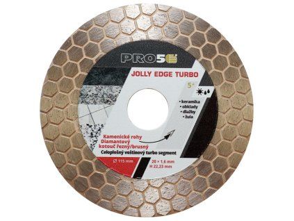 PRO5 | diamantový kotouč na řezání a broušení Ø115 mm – jolly hrany (V-turbo)
