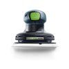 Festool ETS EC 150/3 – čelní pohled na nízkou konstrukci a brusný talíř 150 mm